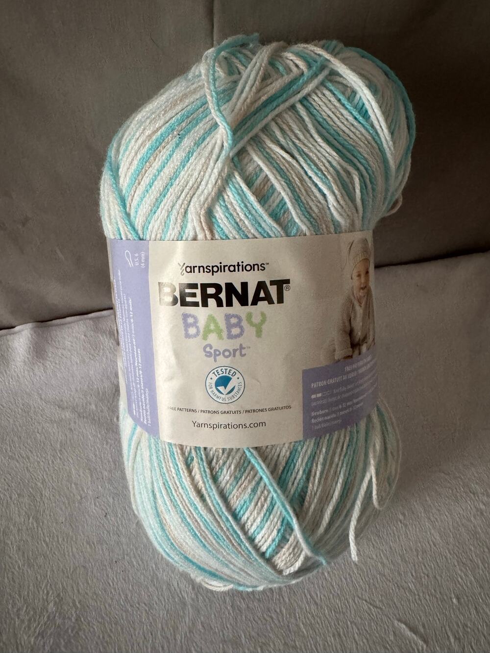 Bernat Baby Sport Popsicle Blue Ombre Yarn 9.8 oz 1004 Yards 100% Acrylic, New - Picture 1 of 4